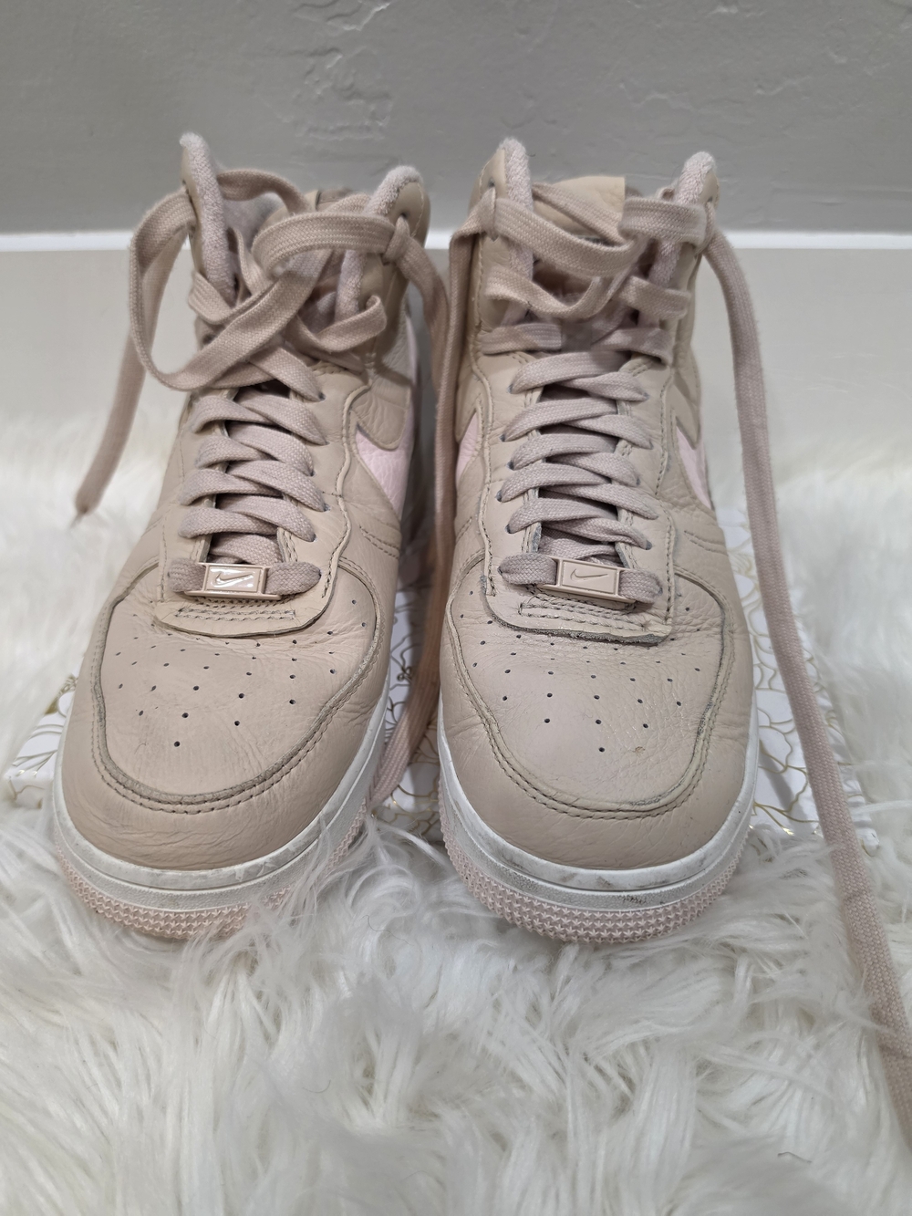 Nike Women's Air Force 1 High Sculpt Linen Sanddrift Sneakers